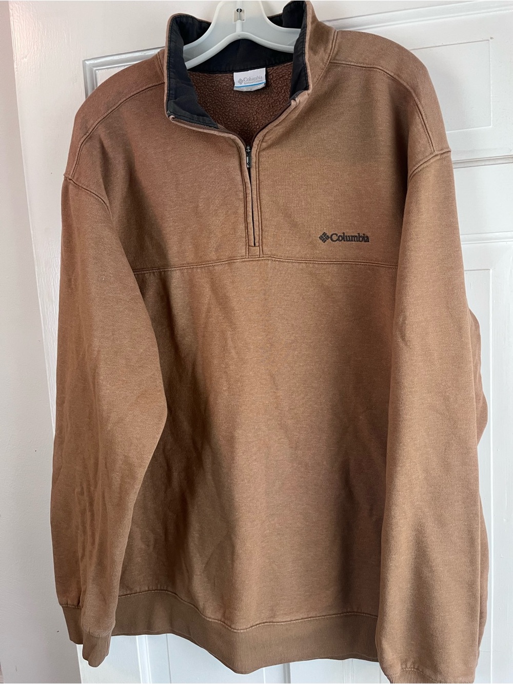 Columbia Men's Brown Quarter-Zip Fleece Pullover